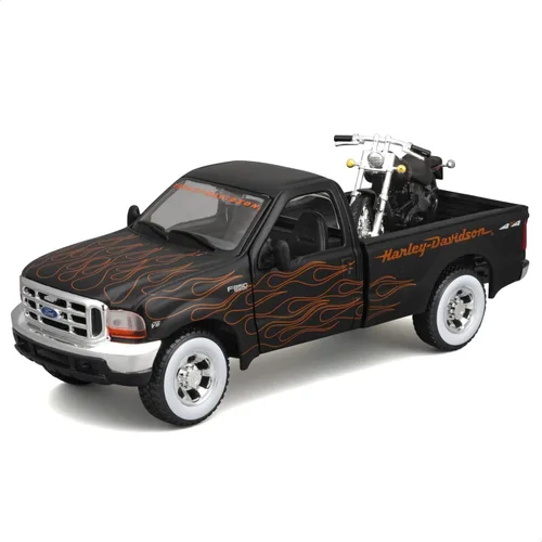 Miniatura 3 de Maisto – 32181bk – Vehículo Miniatura – Modelo Harley Davidson 1936 – Escala 1: 24 Escala – Ford F 350 Super Duty