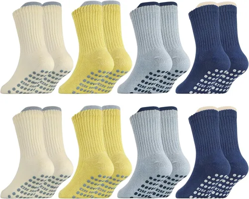 Miniatura 9 de 6/8 Pairs Toddler Baby Grippy Socks, Cute Seamless Non Slip Grip Ankle Socks for Toddler Girls Boys Kids, 1-5 Y