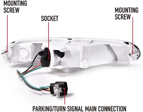 Miniatura 4 de G-PLUS Luces de señal de parachoques delantero compatibles con Mazda MX-5 Miata 1990-1997, luz de señal de estacionamiento montada en parachoques