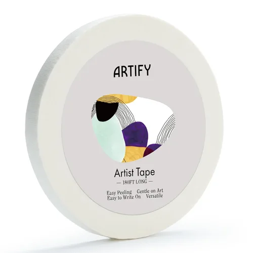Miniatura 10 de ARTIFY - Cinta de artista para dibujar arte, paquete de 3 cintas adhesivas blancas de 0.5 pulgadas para acuarela, pintura, dibujo, lienzo, enmarcar