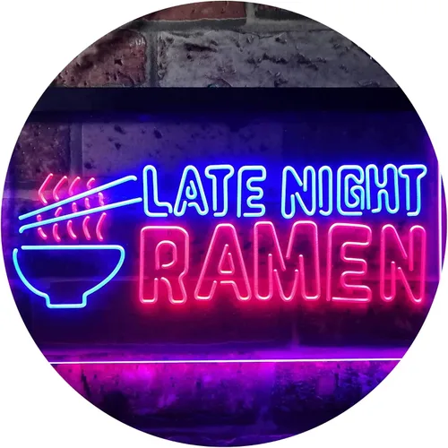ADVPRO Letrero de neón LED de doble color para ramen japonés de ramen, azul y rojo, 12 "x 8.5" st6s32-i3305-br