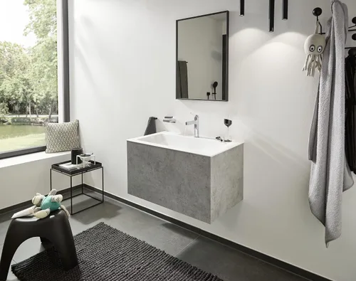 Miniatura 2 de hansgrohe Finoris 76010001 - Grifo de lavabo de baño con montaje de drenaje emergente, 1.2 GPM, cromo, 76010001 Cromado