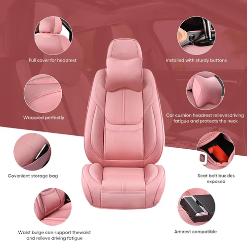 Miniatura 4 de Fundas de Asiento de Automóvil Accesorios Asiento Delantero Protector de Cojín de Cuero Transpirable Impermeable Funda de Asiento para Automóviles