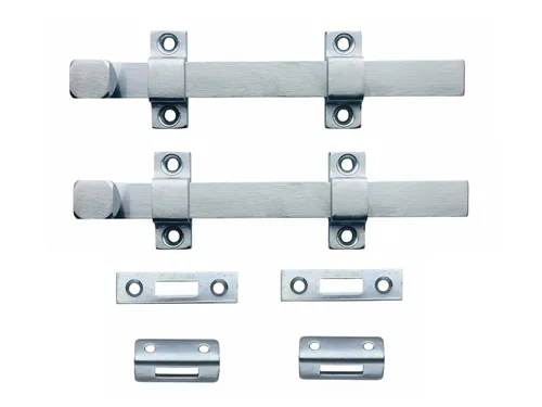 Miniatura 6 de QCAA Perno de superficie resistente, acero, 6", acabado cromado cepillado, 1 paquete, fabricado en Taiwán