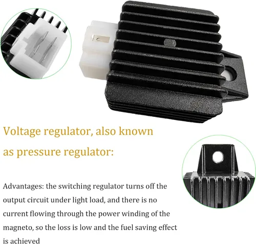Miniatura 4 de Solenoide de arranque GY6 Bobina de encendido ATV Caja CDI de 6 pines DC Rectificador de 4 pines Juego de bujías para tao tao 50cc 70cc 90cc 110cc