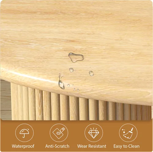 Miniatura 4 de LEVNARY Escritorio pequeño curvado de 54.3 pulgadas, escritorio ejecutivo de madera con patas estriadas resistentes, escritorio moderno de lujo