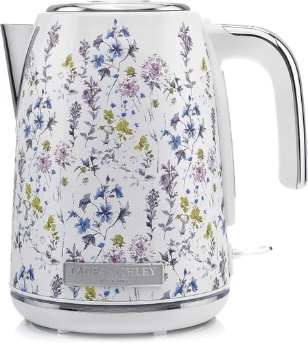 Miniatura 10 de Laura Ashley Hervidor eléctrico de acero inoxidable de 1.7 litros – Hervidor eléctrico de hervir rápido de 1500 W para agua hirviendo – Hervidores
