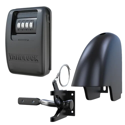 Miniatura 7 de Cerradura de portón – Cerradura de cerca sin llave segura y pestillo con acceso de 2 vías – Sistema fuerte y duradero para prevención de robos