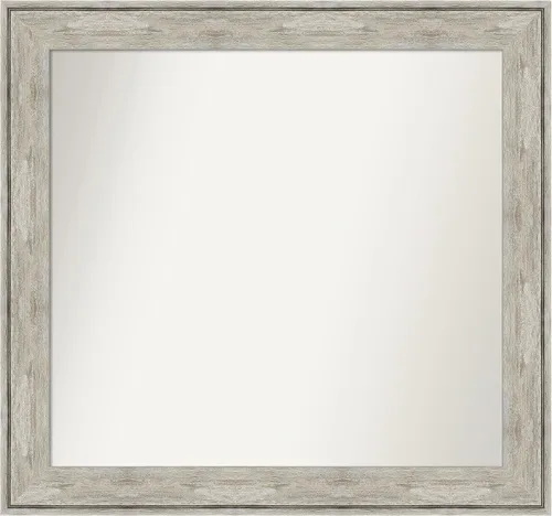 Miniatura 538 de Amanti Art Espejo de baño plateado para sobre fregadero, 28 x 47 pulgadas, espejo rectangular de plata imperial, marco de madera tradicional de gran