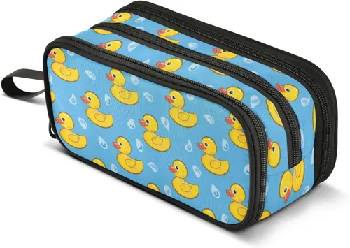 Miniatura 13 de MNSRUU Estuche grande para lápices, estuche estético con diseño de rana linda, organizador de marcadores, caja de lápices para niñas, niños