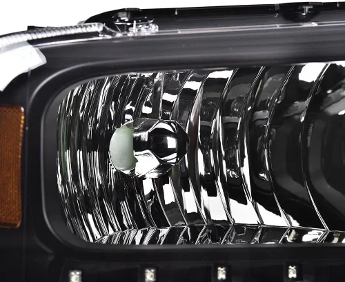 Miniatura 7 de CHEDA Conjunto de faros LED DRL, compatible con Ford F250 F350 F450 F550 Super Duty 2005 2006 2007 (lente transparente carcasa negra reflector ámbar)