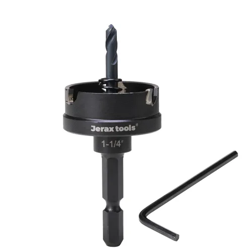 Miniatura 25 de Jetax Tools - Juego de 5 piezas de sierra de agujero TCT de cambio rápido, 7/8 pulgadas, 1-1/8 pulgadas, 1-3/8 pulgadas, 1-3/4 pulgadas, 2 pulgadas