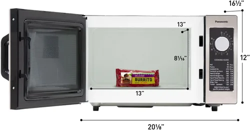 Miniatura 6 de Panasonic NE-1025F - Horno de microondas comercial y compacto para encimera de servicio ligero con temporizador electrónico de botón selector