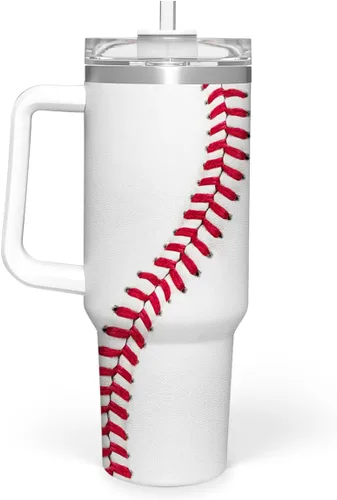 Miniatura 31 de SANDJEST Taza con bandera americana con asa, taza de café de acero inoxidable con aislamiento de 40 oz con tapa y pajita, regalos de América