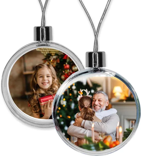 Miniatura 23 de Adornos de Navidad personalizados, adorno con foto personalizada, nuestro primer árbol de Navidad colgante 2024, decoración regalo para Navidad