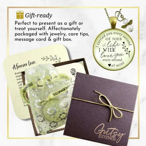 Miniatura 28 de Gutsy Goodness Miscarriage Necklace Comforting Sentimental Handmade Jewelry For Mom - Pendant, Message Card, Keepsake Gift Box