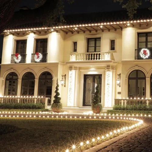 Miniatura 3 de TW SHINE Luces de Navidad C9, 100 luces LED de 66 pies para exteriores, con 8 modos de temporizador, impermeables, conectables para interiores