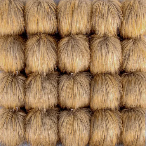 SIQUK 20 pompones de piel sintética para manualidades, pompón esponjoso con lazo elástico para sombreros, bufandas, guantes, bolsas, accesorios