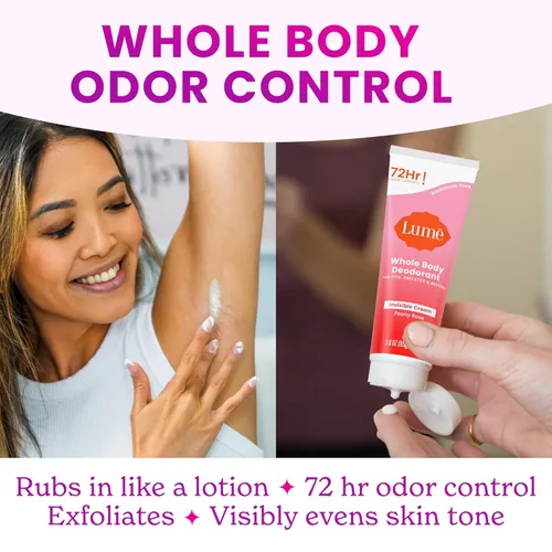 Miniatura 8 de Lume Desodorante para todo el cuerpo – Tubo de crema invisible – Control de olores 72 horas – Sin aluminio, sin bicarbonato de sodio, seguro