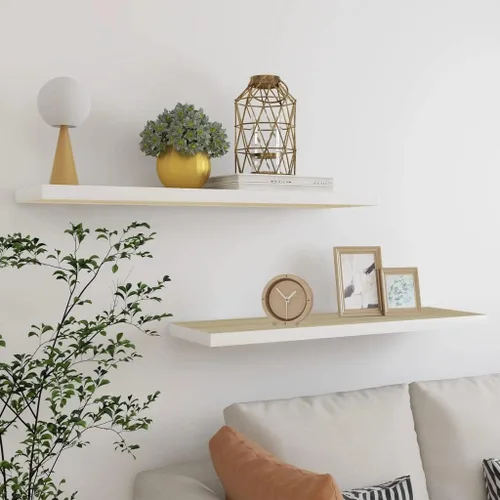 Miniatura 127 de Estantes flotantes de pared, juego de 4 estantes decorativos para montar en la pared, estante colgante con soportes invisibles para decoración