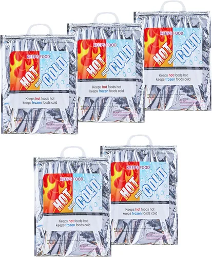 Miniatura 14 de Superio Bolsas aisladas para bebidas frías y calientes para entrega de alimentos, bolsas de compras de comestibles, almacenamiento de alimentos