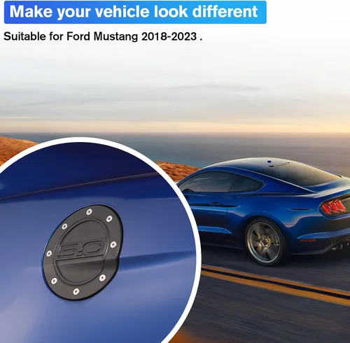 Miniatura 6 de Tapa del depósito de combustible para Ford Mustang GT, puertas de tanque de gasolina con logotipo, piezas de repuesto compatibles con Ford Mustang