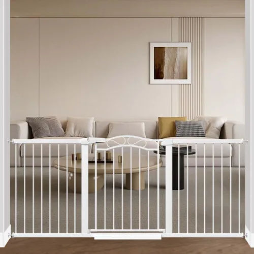Miniatura 10 de Fairy Baby Puerta de bebé extra ancha de 29.5 a 40.5 pulgadas, puerta de seguridad infantil de metal para niños o mascotas, puertas largas