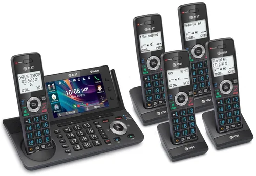 Miniatura 12 de AT&T DLP73590 - Teléfono inalámbrico DECT 6.0 de 5 manos para casa y oficina con contestador, pantalla a color de 5", acceso directo de un toque