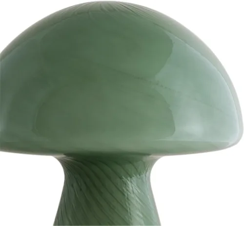 Miniatura 3 de Urban Lifestyle lámpara de mesa de hongo de vidrio rayado verde de 12" moderna y retro, lámpara de mesa para decoración de dormitorio, sala de estar