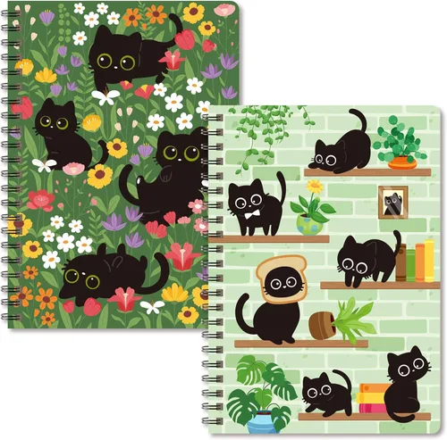 Miniatura 27 de B1ykin Cuadernos en espiral A5, 2 unidades, 50 hojas, 100 páginas, encuadernados con alambre, regalo de agradecimiento al profesor, cuaderno