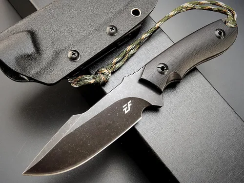 Miniatura 2 de Eafengrow EF130 Cuchillo de hoja fija, hoja de acero DC53, mango G10/Micarta de espiga completa, cuchillos EDC de hoja fija rectos para trabajo