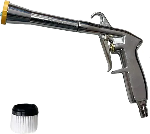 syhvu Pistola de aire de alto volumen con boquilla de aire de latón ajustable, pistola sopladora de aire de grado industrial, herramienta de