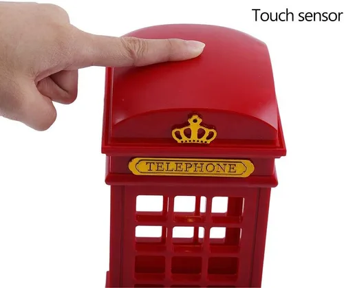Miniatura 2 de ASHATA Cabina de teléfono retro LED lámpara de noche táctil regulable mesa escritorio luz para dormitorio estudiantes dormitorio dormitorio