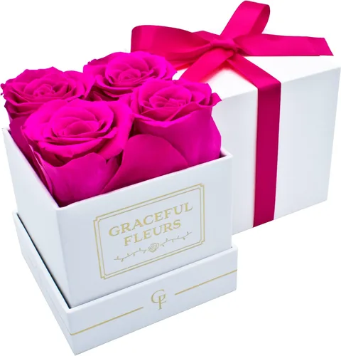 Miniatura 9 de Graceful Fleurs - Rosas reales de larga duración en una caja durante años, flores frescas preservadas para siempre para cumpleaños, Día de la Madre