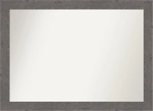 Miniatura 331 de Amanti Art Espejo de baño gris para sobre el fregadero, 31 x 48 pulgadas, espejo de tocador rectangular estrecho de color gris, marco de madera
