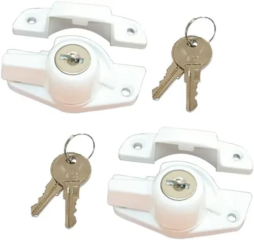 Miniatura 6 de QCAA Cerradura de faja con llave resistente, seguridad a prueba de niños, solo se desbloquea con llave, CTC 1.77 pulgadas, negro mate, paquete de 4