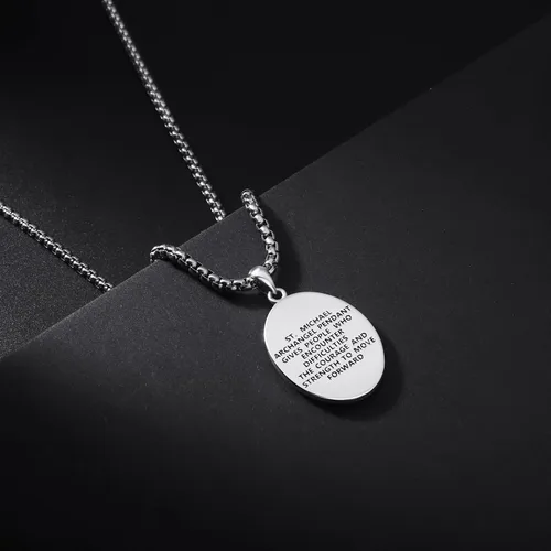 Miniatura 277 de Collar de plata de ley 925 con medalla de San Patrón, colgante de protección católica, amuleto, joyería religiosa para hombres y mujeres