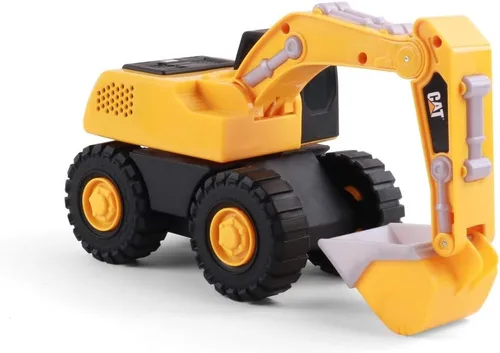 Miniatura 7 de CAT Juguetes de construcción, máquinas resistentes, excavadora de juguete, 10 pulgadas con luces y sonidos realistas, acción retumbante, piezas