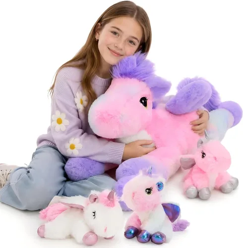 Miniatura 11 de Tezituor Paquete de 6 Pequeños Animales de Peluche a Granel Juguetes de Peluche, Mini Llaveros de Animales de Peluche Lindos de 6" para Niños, Mini