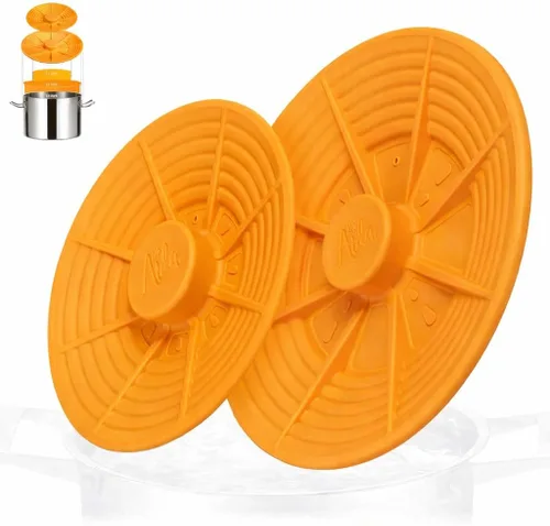 Miniatura 11 de Tapa universal de silicona para cuencos y ollas pequeñas, silicona de grado alimenticio, sin BPA, cubierta para microondas, protector