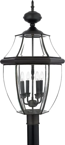 Miniatura 16 de Quoizel Newbury - Farol de poste para exteriores, poste de lámpara de campo francés de peltre de 23 pulgadas, 3 luces, poste exterior para patio