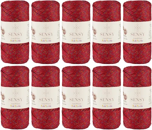Miniatura 166 de Sensy Premium Cuerda de Poliéster de 2mm 251 Yardas Cuerda de Polipropileno 100% Cordón de Macramé 2mm Cordón para Bolsa de Ganchillo Cuerda