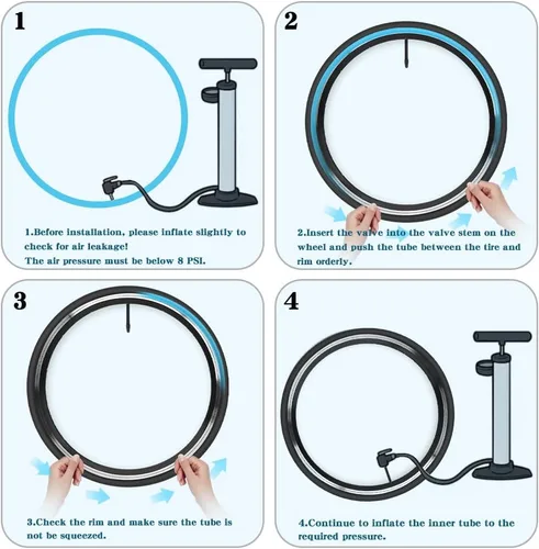 Miniatura 9 de Paquete de 4 tubos interiores ultraligeros de TPU para bicicleta, 700x18C/23C/25C/28C/30C/32C Presta 45/65/3.346 in para viajes diarios, conducción