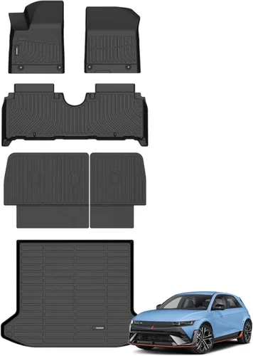 Miniatura 53 de ANBINGO - Tapetes para el piso para automóvil, impermeables, aptos para todo tipo de clima, resistentes, protectores de piso de TPE, para filas