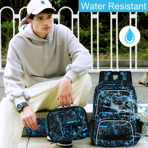 Miniatura 6 de Mochila para laptop, 16 pulgadas, bolsa escolar y bolsa de almuerzo, mochilas resistentes al agua para adolescentes, niñas, mujeres, estudiantes