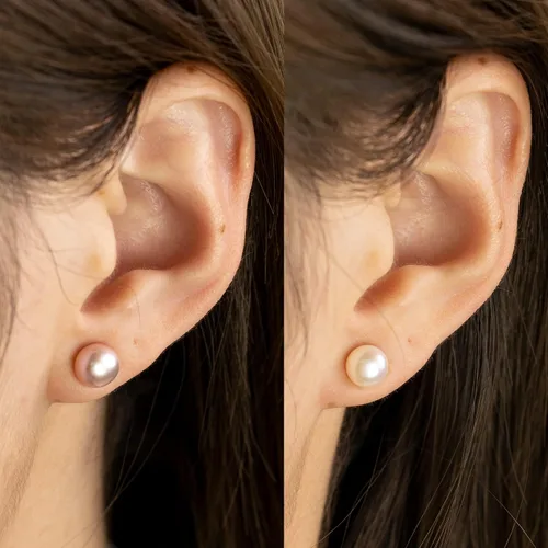 Miniatura 2 de Aretes de perlas para mujer, juego de tachuelas AAA de agua dulce, hipoalergénicos, de plata de ley, paquete múltiple