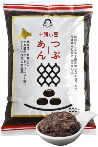 Chaganju - Pasta de frijoles rojos - Frijoles Adzuki, pastel de arroz Mochi japonés dulces Anko, puré de TSUBUAN, VEGANO y sin gluten, 17.6 onzas