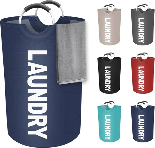 Miniatura 15 de StorageRight Cesta Grande de Ropa Sucia de 90L, Cesto de Ropa Sucia, Cesto de Ropa Sucia para Lavandería, Plegable, Cestas de Ropa Impermeables