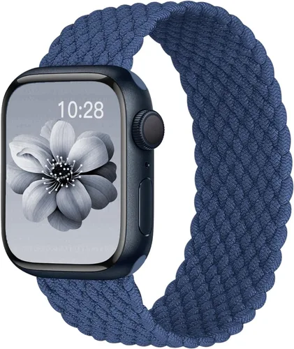 Miniatura 25 de Correa trenzada Solo Loop para Apple Watch de 40 mm, 42 mm, 41 mm, 38 mm, 44 mm, 46 mm, 45 mm Ultra/3 2 49 mm para hombres/mujeres, correa de nylon