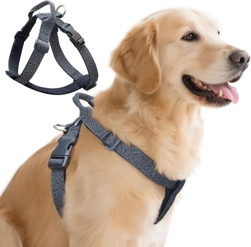 Miniatura 12 de Galaxy - Arnés reflectante para perro, ajuste ajustable de 4 puntos, hebillas antipellizcos, control de clip trasero y asa de emergencia, forro